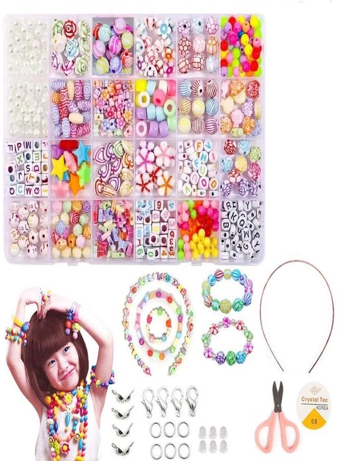 BACHUDO New Jewellery Making Kits for Children | Alphabet DIY Arts and Crafts Pop Colorfull Clay Beads Set for Friendship Necklace Earring Birthday Gifts Girls Age 6-13 (Multi) - Image 1
